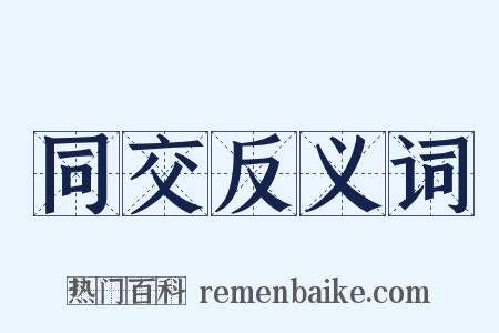 同交反义词是什么意思的图片